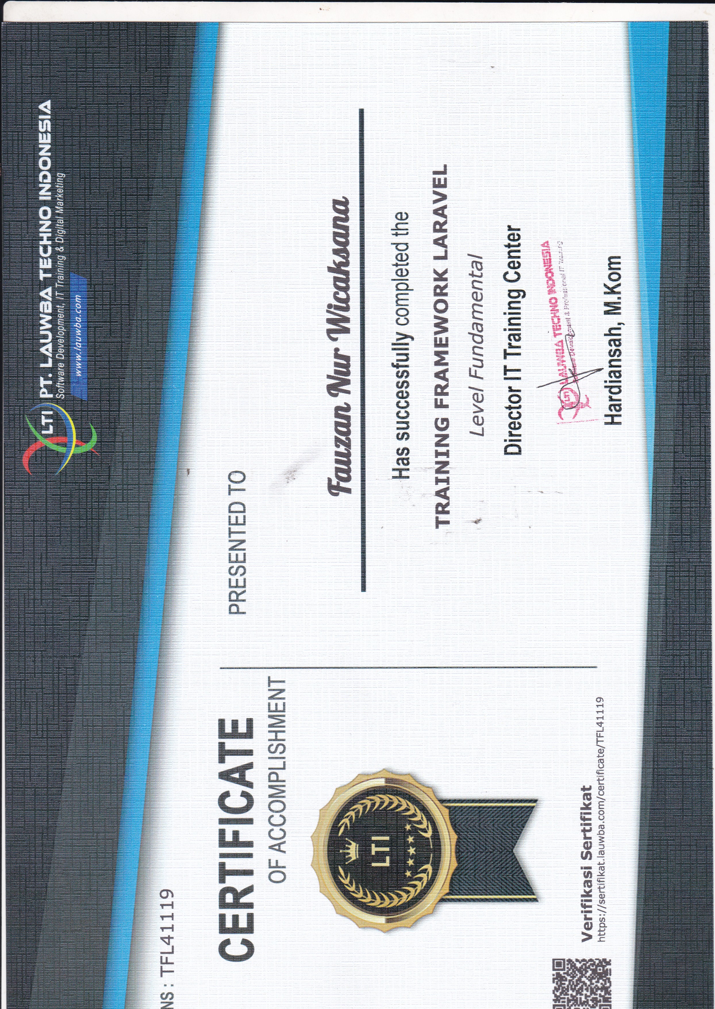 Training Framework Laravel